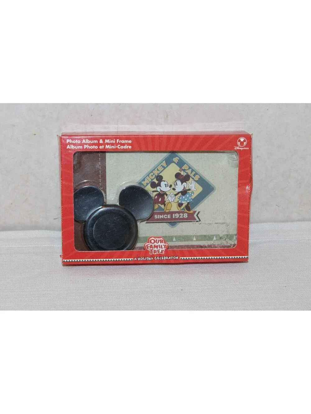 NEW Disney Mickey and Pals Photo Album Mini Picture Frame Our Family Holiday